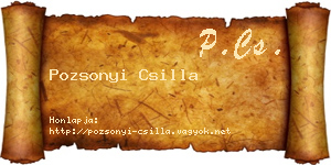 Pozsonyi Csilla névjegykártya